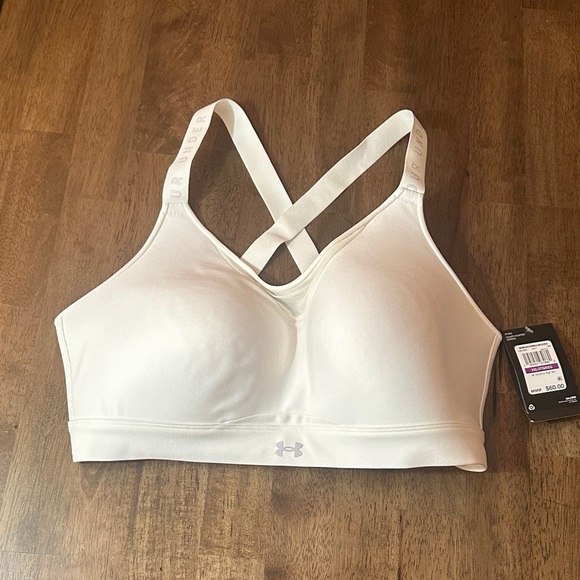 Under Armour Other - Under Armour White Crossback Light Support Sports Bra. NWT. Size XXL